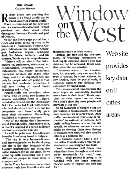 Calgary Herald Article-1999