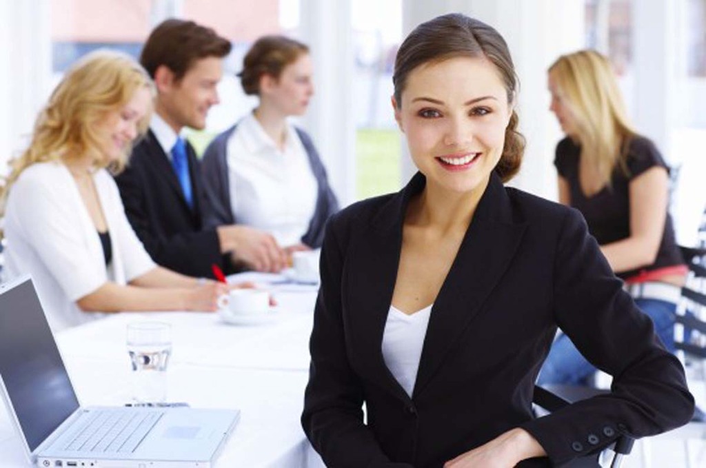 Woman executive in a meeting