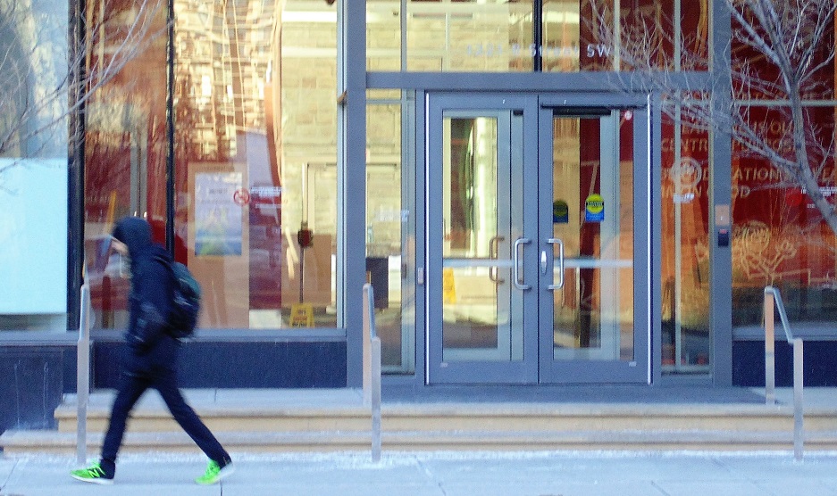 Person Walking By Entrance