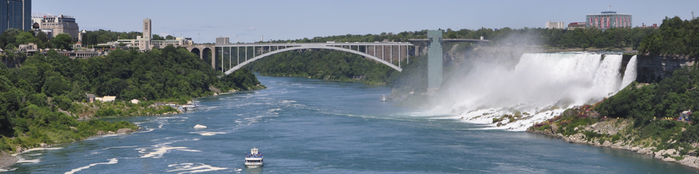 Niagara Falls with Rainbow Bridge