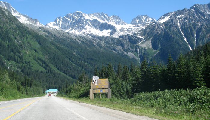 Trans-Canada highway through Rogers Pass