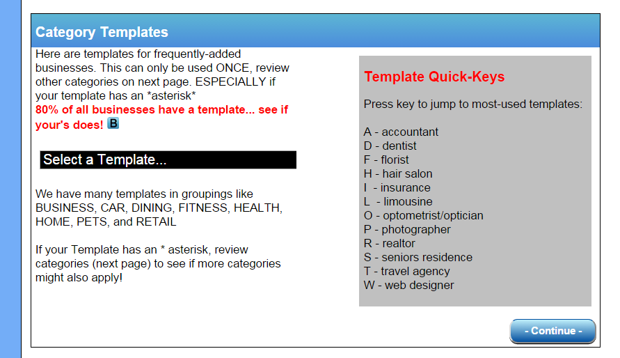 New Lsiting Template Quick-Keys