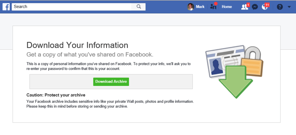 Facebook Download Archive