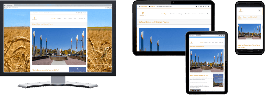 Alberta Champions Society website - Multiple Screen Sizes