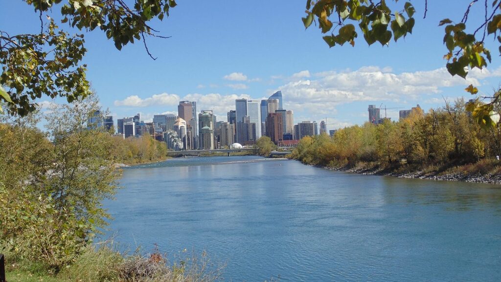 Downtown Calgary and Bow River