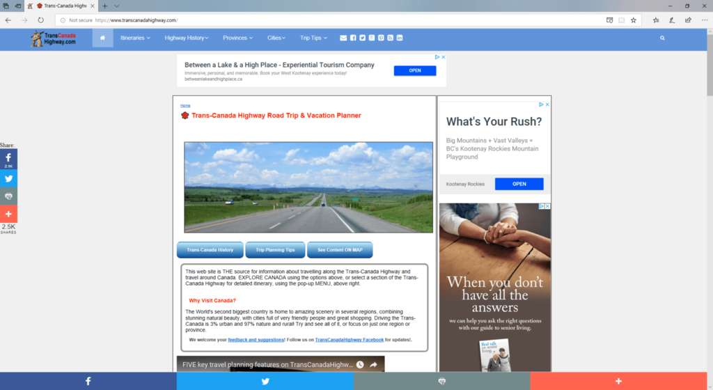 TransCanadaHighway Home Page-desktop