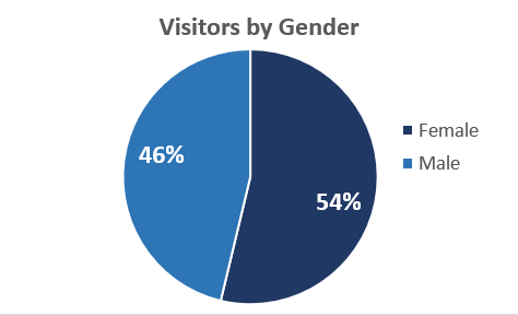 Visitors By Gender - Sept 218