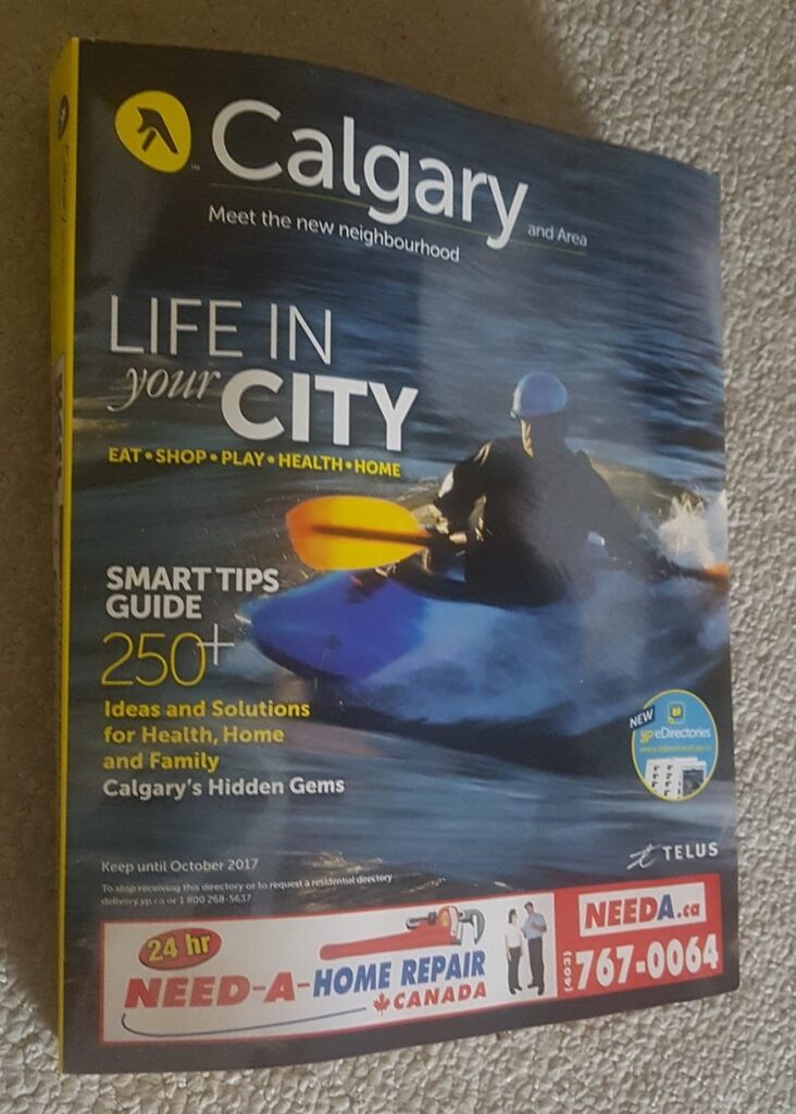 Yellow Pages paper directory in Calgary