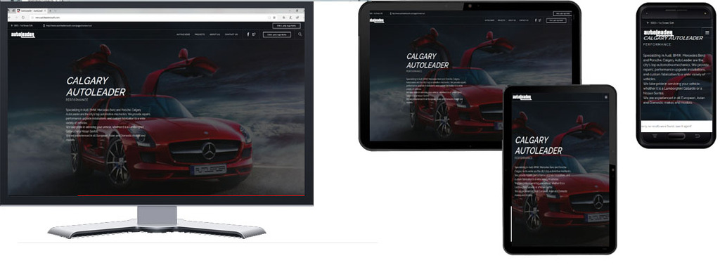 Auto Leader South responsive website in portfolio