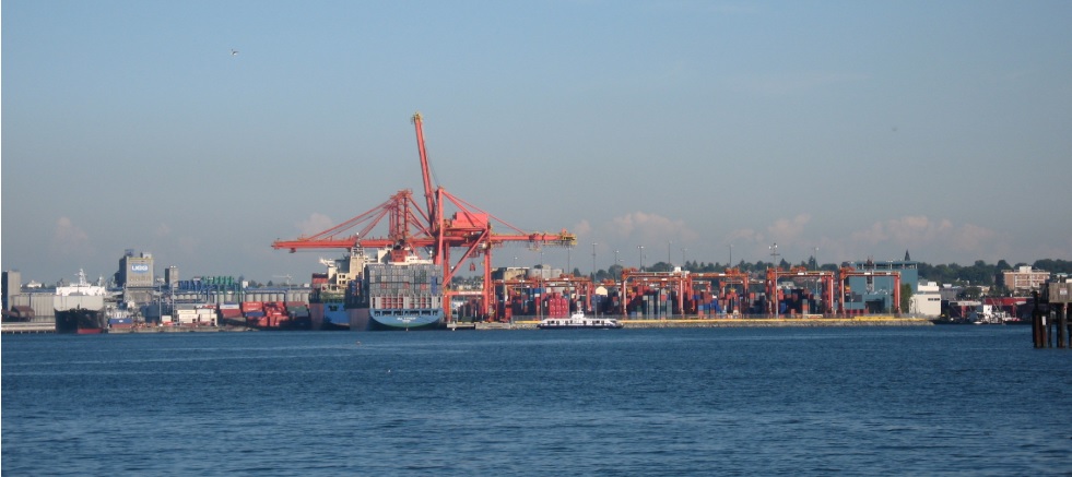 Port of Vancouver container cranes
