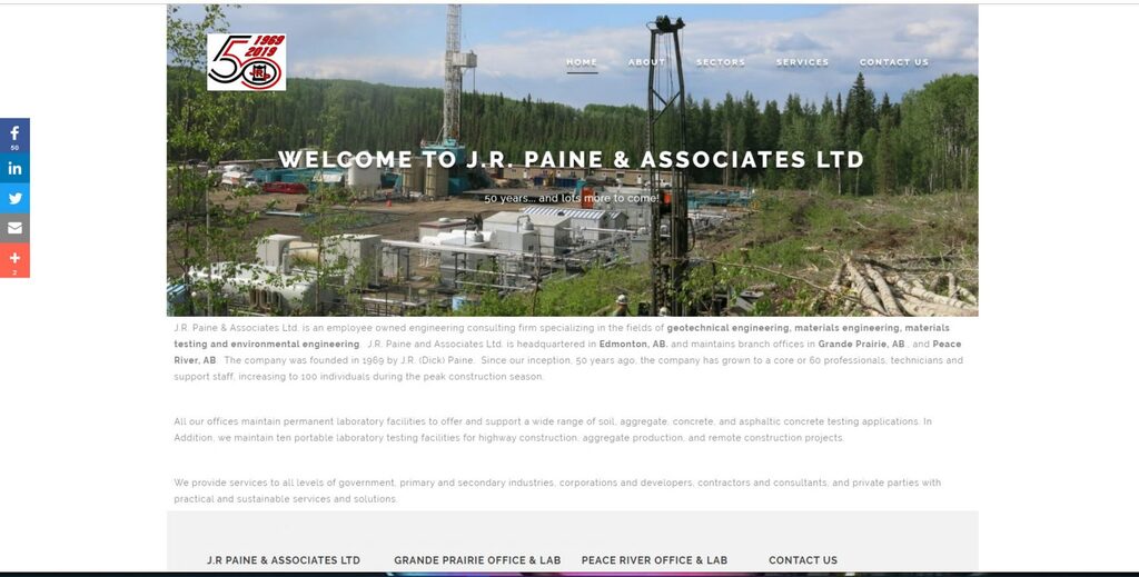 JR Paine & Associates -desktop website