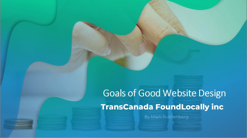 Goals of Good Website Design Title Slide