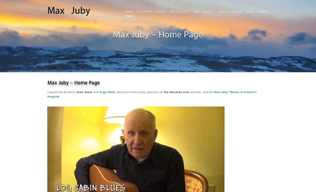 Max Juby-desktop WordPress website 2022
