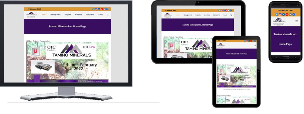Tamino Minerals Inc public company website-2022
