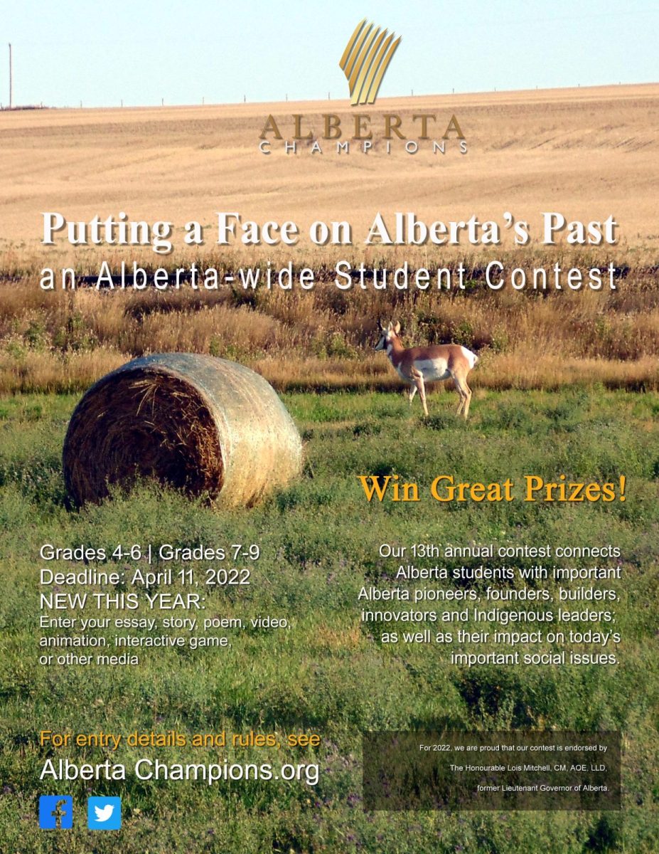 Alberta Champions Society 2022 Contest poster