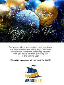 Argo Gold Inc Christmas E-Card 2021