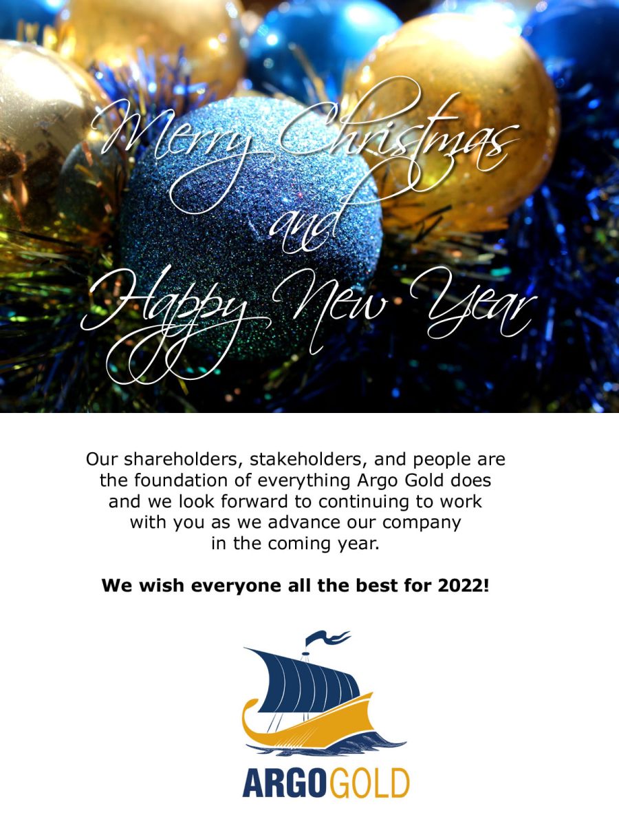 Argo Gold Inc Christmas e-Card 2021