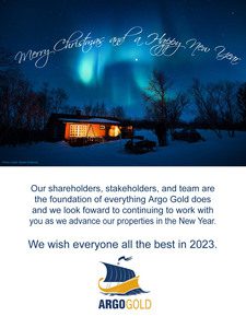Argo Gold Inc Christmas E-Card 2022.
